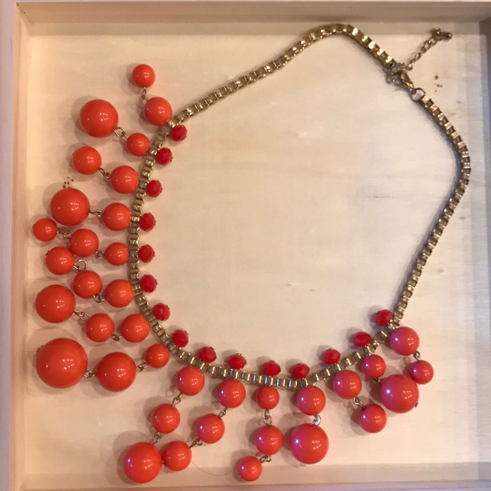 Orange beaded necklace